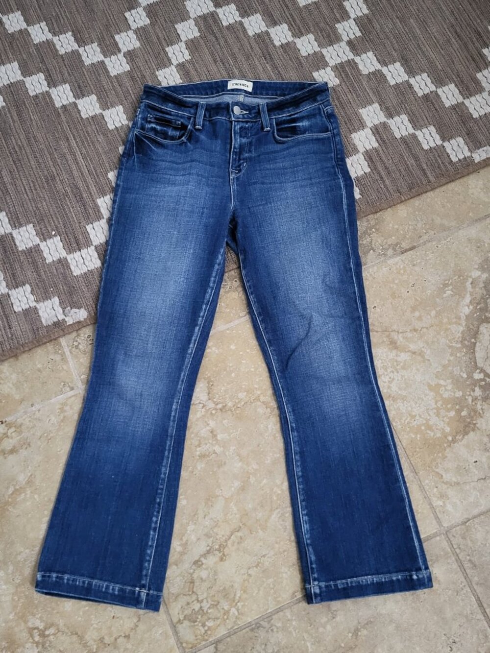 L'AGENCE mid Rise Bootcut Jeans Women's Stretch Blue Denim Size 26 cotton blend